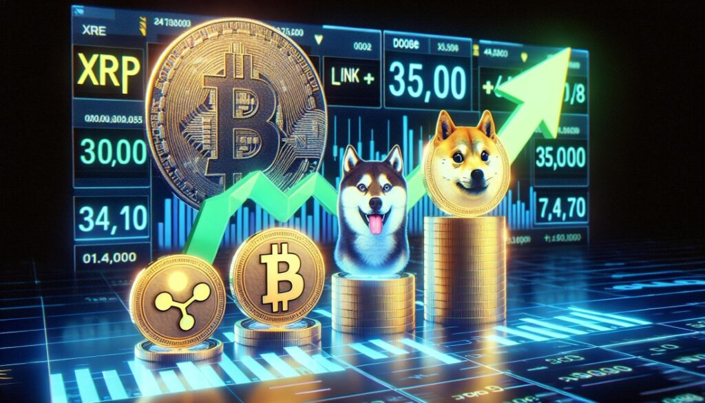 Xrp, Doge and Link Are the Biggest Altcoins to Win as Bitcoin Is at 35,000