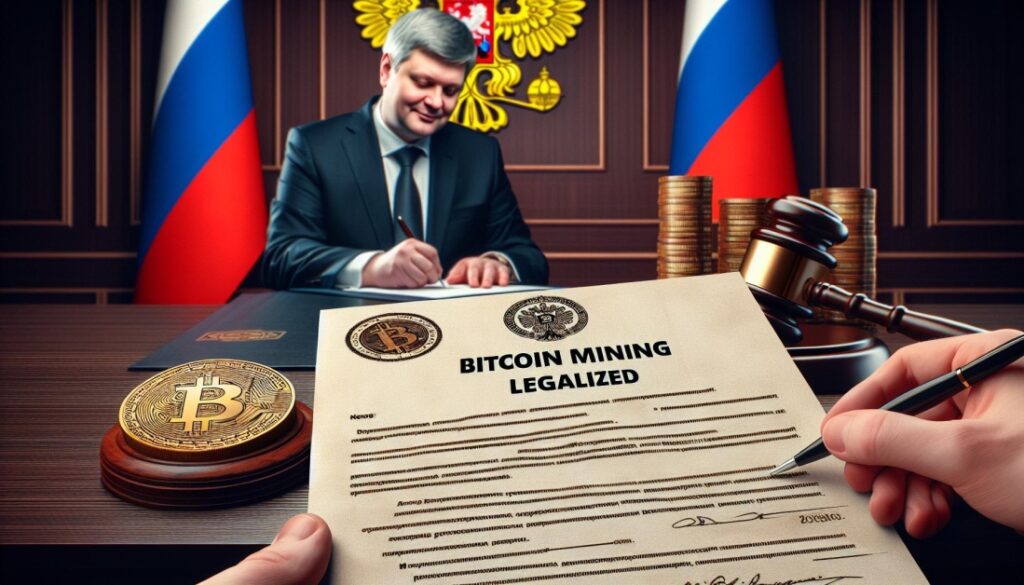 Russia Legalizes Bitcoin Mining in New Law Signed by Putin