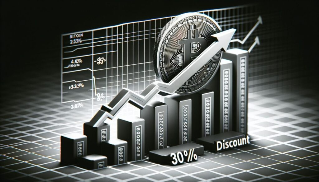 Grayscale Bitcoin Trust Shares Surge to Yearly High, Discount Drops to 30%